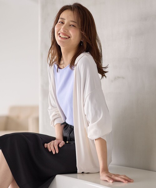 「ANY」 ニットカーディガン F ベージュ レディース_画像6