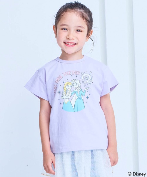 Disney（ディズニー） tシャツ 「別注」ディズニープリンセス プリント