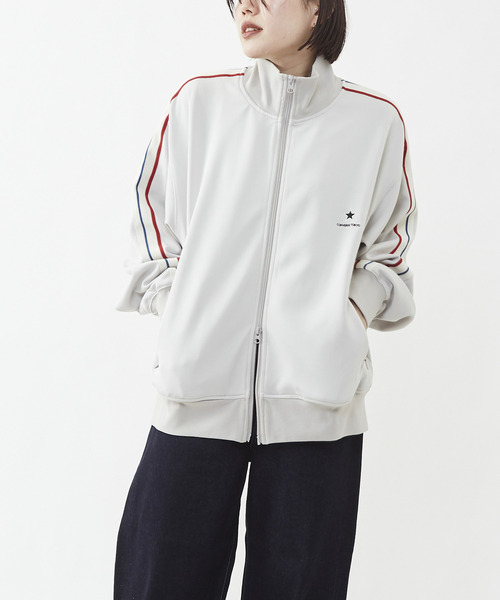 「CONVERSE TOKYO」 ジャージブルゾン MEDIUM ベージュ レディース_画像2