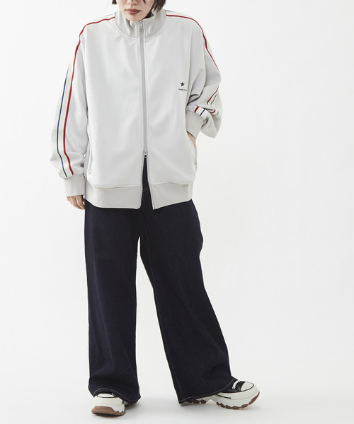 「CONVERSE TOKYO」 ジャージブルゾン MEDIUM ベージュ レディース_画像5