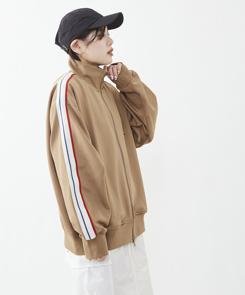 「CONVERSE TOKYO」 ジャージブルゾン MEDIUM ベージュ レディース_画像6