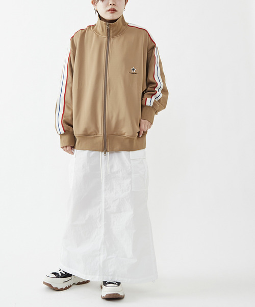 「CONVERSE TOKYO」 ジャージブルゾン MEDIUM ベージュ レディース_画像8