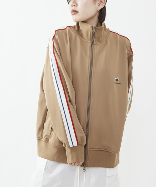 「CONVERSE TOKYO」 ジャージブルゾン MEDIUM ベージュ レディース_画像9