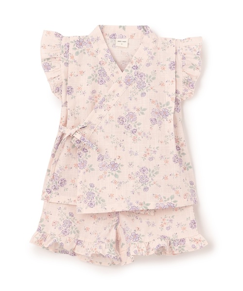 petit main 甚平 浴衣 花柄フリル甚平 キッズ 子供 女の子 : ZOZOTOWN
