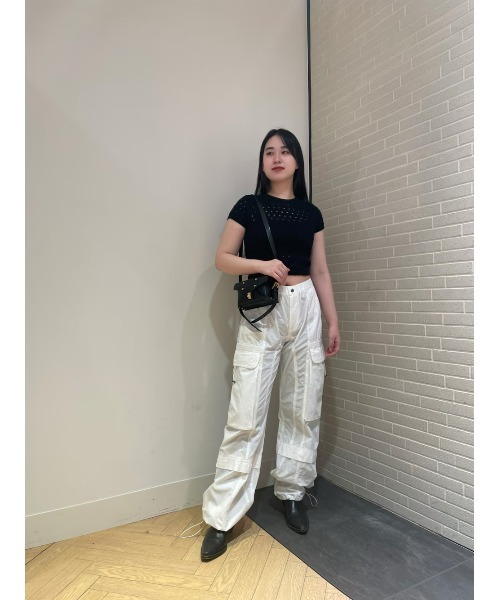 「ALLSAINTS」 カーゴパンツ 6 ホワイト レディース_画像8