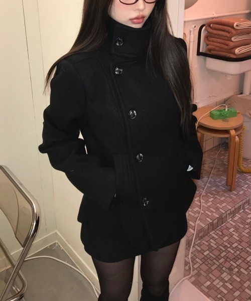 ピーコート pコート Short wool coat レディース : ZOZOTOWN Yahoo!店