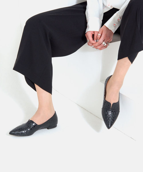 フォーマルシューズ ポインテッドトゥ 切り替え ドレスシューズ レディース | MAMIAN | 09