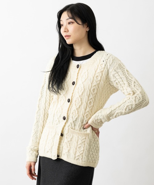 aran WOOLLEN MILLS（アランウーレンミルズ） カーディガン アラン模様