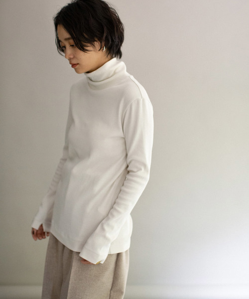 tシャツ 「Liyoca」ドライスムースハイネックカットソープルオーバー レディース Liyoca tシャツ 「Liyoca」ドライスムースハイネックカットソー