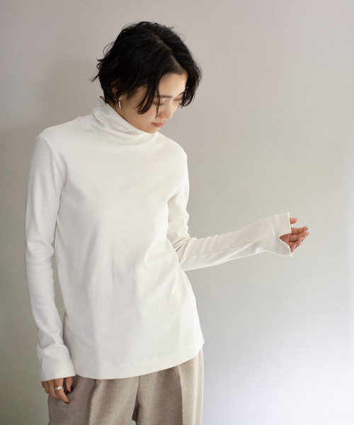 tシャツ 「Liyoca」ドライスムースハイネックカットソープルオーバー レディース Liyoca tシャツ 「Liyoca」ドライスムースハイネックカットソー