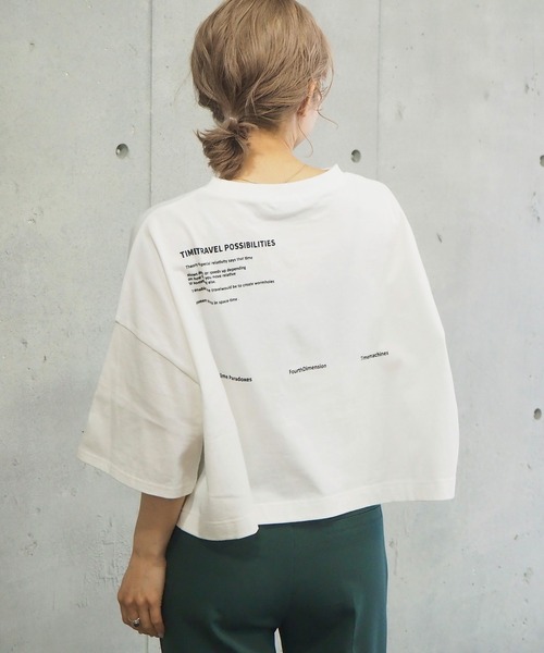 楽天市場】ハート箔プリントクロップドTシャツ トップス Tシャツ