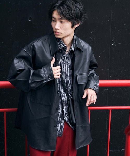 シャツ ブラウス Wego フェイクレザービッグシルエットシャツ Zozotown Paypayモール店 通販 Paypayモール