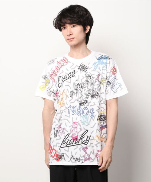 Kare／ME（カーミー）1980総柄Tシャツ Kare/ME tシャツ Kare/ME（カーミー）1980総柄Tシャツ メンズ
