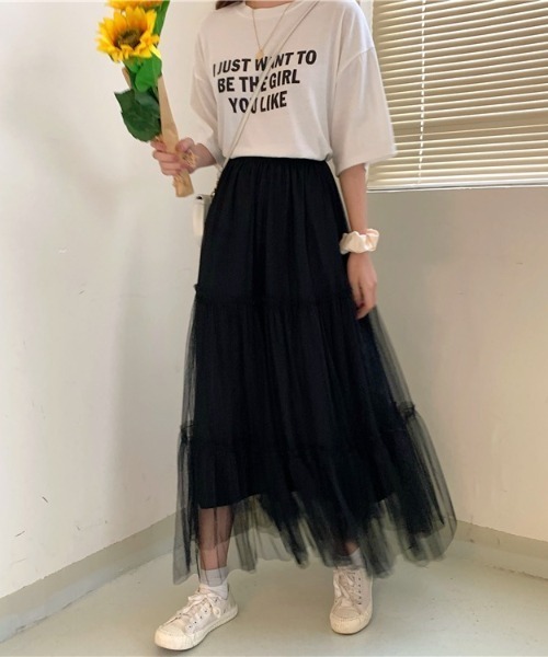 kubosanmade 刺繍　コットン　ティアード　ウエストゴム　ロングスカート kubosanmadeの刺繍とコットンのティアードスカート kubosanmade 刺繍