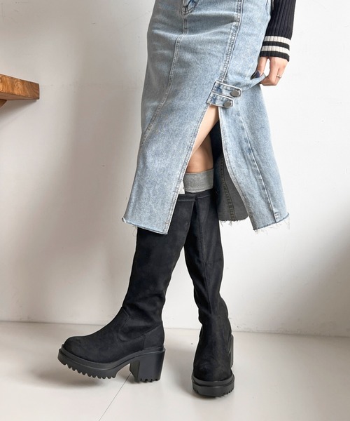 Shoes in Closet ブーツ 厚底 ヒールアップ フィット ストレッチ