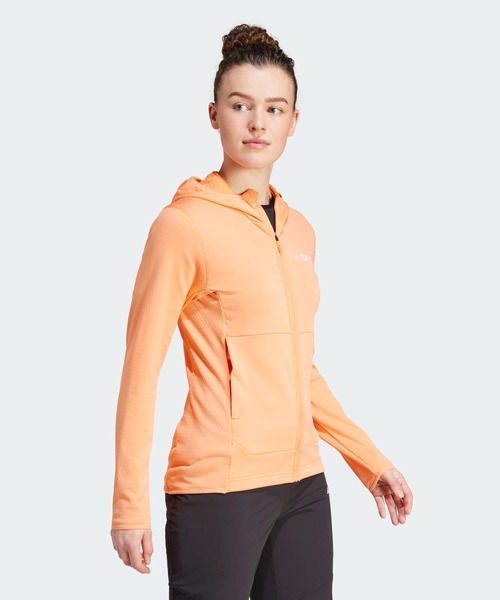 adidas climaheatレディース オレンジ フード付きパーカー adidas オレンジ パーカー レディースM - メルカリ