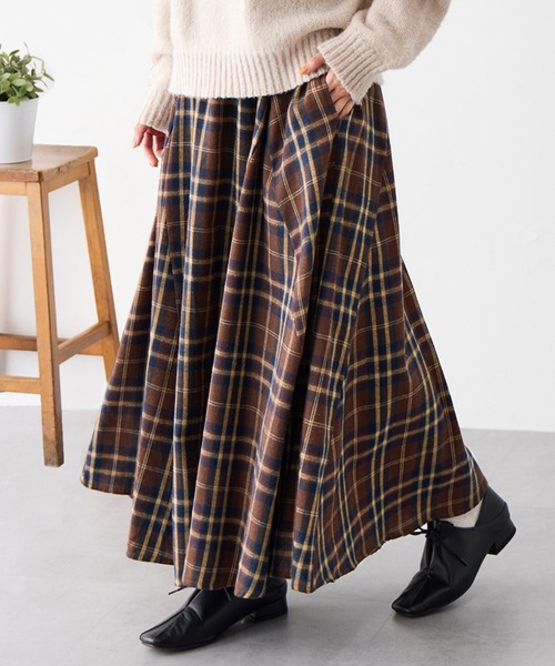 Viola e Viola（ヴィオラ エ ヴィオラ） スカート ふんわりチェック柄