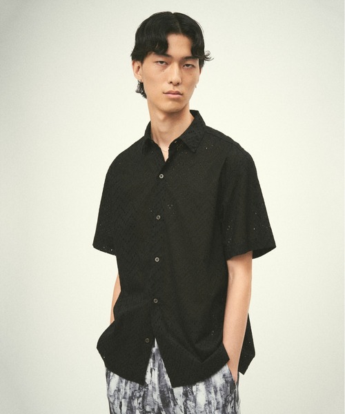 Juha（ユハ） シャツ 半袖 LAWN LACE S/S SHIRT メンズ レディース