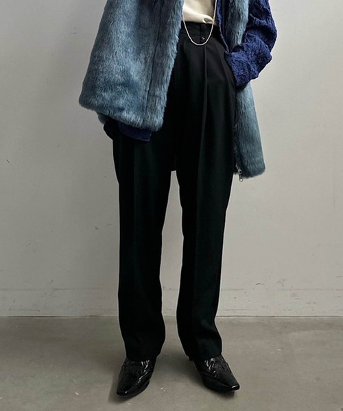 Ameri vintage スラックス Ameri スラックス パンツ WOOL STRAIGHT PANTS レディース