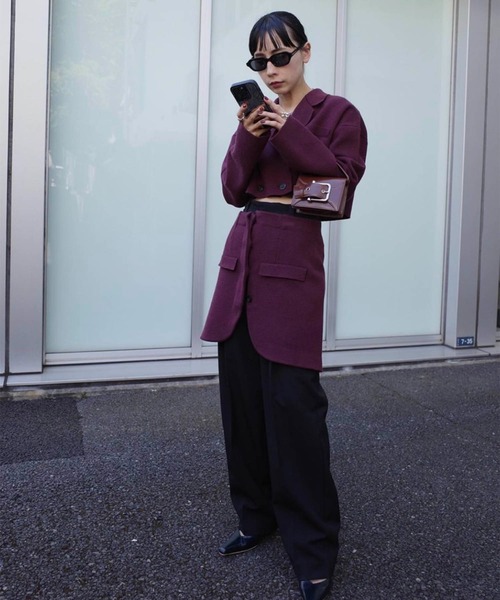 Ameri（アメリ） スラックス パンツ WOOL STRAIGHT PANTS レディース