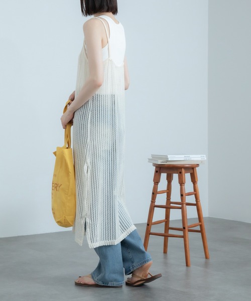 HEILIS ワンピース 透かし編みキャミワンピース / キャミ