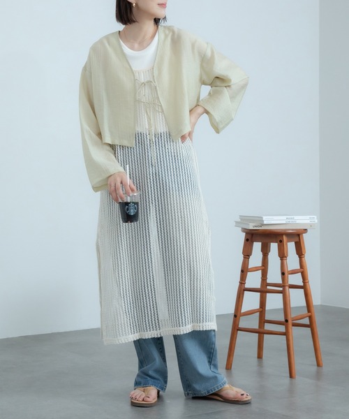 HEILIS ワンピース 透かし編みキャミワンピース / キャミ
