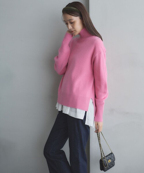 組曲（KUMIKYOKU） ニット セーター ウールカシミヤミックス ロール