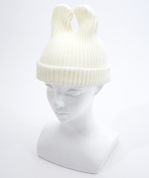 ニット帽 ニットキャップ an meets zakka うさぎ耳ニットキャップ