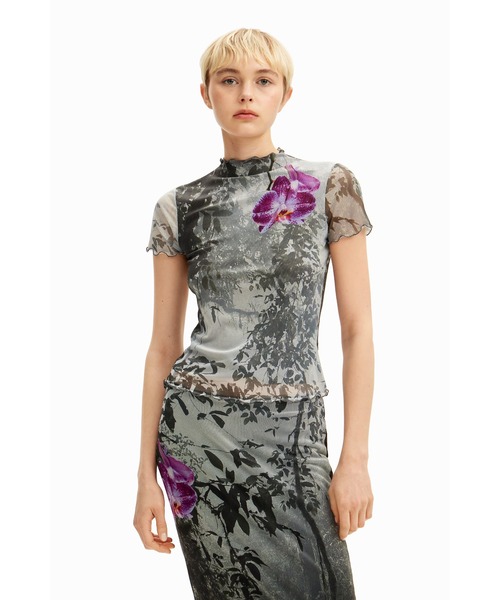 tシャツ 「Desigual x Tyler McGillivary」オーキッドミスト Tシャツ レディース Desigual tシャツ 「Desigual x Tyler McGillivary」オーキッド