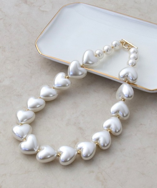 Three Four Time（スリーフォータイム） ネックレス パールハート