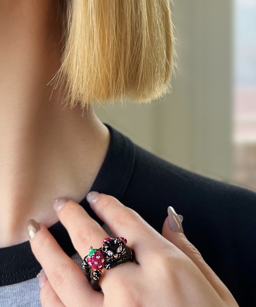 ANNA SUI 黒猫 ティティ リング ANNA SUI 黒猫 ティティ リング