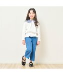 tシャツ ハート刺繍スカラップ衿トップス キッ...の詳細画像3