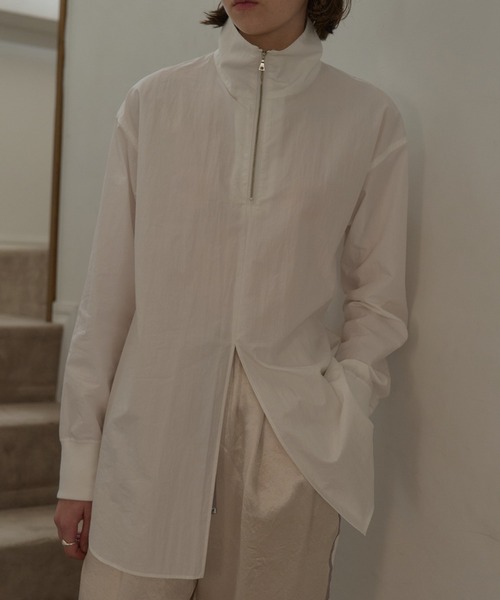 MANOF（マノフ） ブラウス シャツ H/N ZIP SHIRT レディース