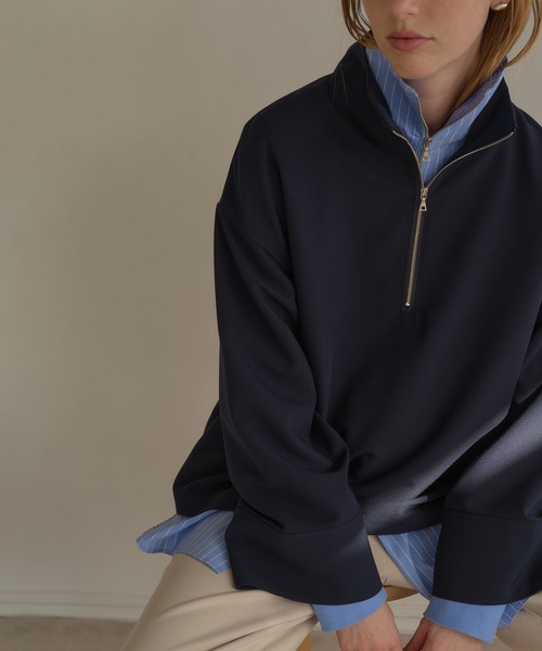 MANOF（マノフ） ブラウス シャツ H/N ZIP SHIRT レディース