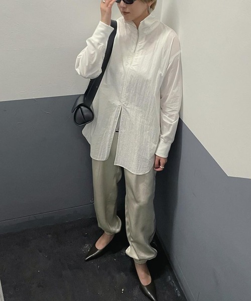 MANOF（マノフ） ブラウス シャツ H/N ZIP SHIRT レディース