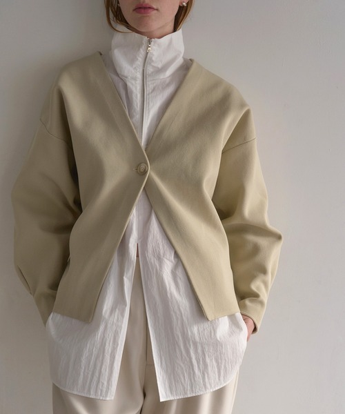 MANOF（マノフ） ブラウス シャツ H/N ZIP SHIRT レディース