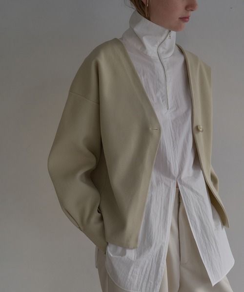 MANOF（マノフ） ブラウス シャツ H/N ZIP SHIRT レディース
