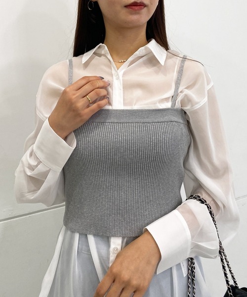 ATELIER NAIN ビスチェ付きシャツ 2WAYビスチェつきTシャツ(120cm 黒): ジュニア - ナルミヤ