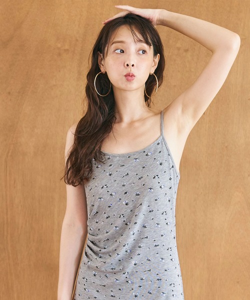 coca（コカ） ワンピース 夏 「WEB限定セール」カップ付き花柄キャミ