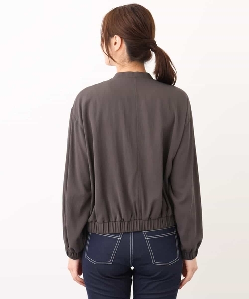 【美品】【23区】【洗える】24SS ドレープサテン MA-1 ブルゾン 洗える】ドレープサテン MA-1 ブルゾン / 23区 | ファッション通販