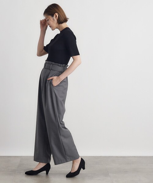 yum LOEWE グレー クロップド ガウチョパンツ XS 未使用 yum LOEWE