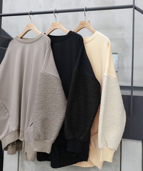 select MOCA（セレクトモカ） トレーナー スウェット ブークレスリーブ