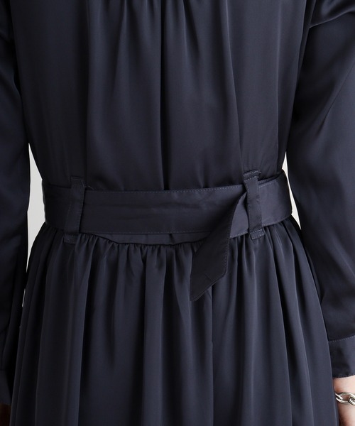 KAREN MILLEN■コットンサテン シャツワンピース Cotton Sateen Button Detail Woven Midi Shirt Dress | Karen