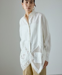 ブラウス シャツ ヘムクロスレースシャツ レディース｜ZOZOTOWN Yahoo!店