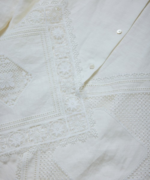 サロンアダムエロペ　ヘムクロスレースシャツ SALON adam et rope'｜ヘムクロスレースシャツ | Rakuten Fashion(楽天