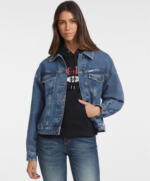 デニムジャケット gジャン GUESS JEANS Oversized Denim Trucker 