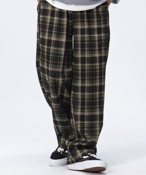 パンツ ton WOODENDOLL パンツ ワイドパンツ チェック柄 ウエストコード
