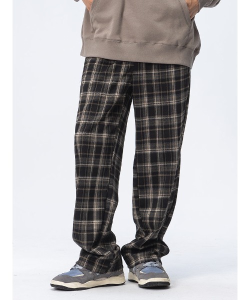 WOODENDOLL パンツ ワイドパンツ チェック柄 ウエストコード PT24AW87