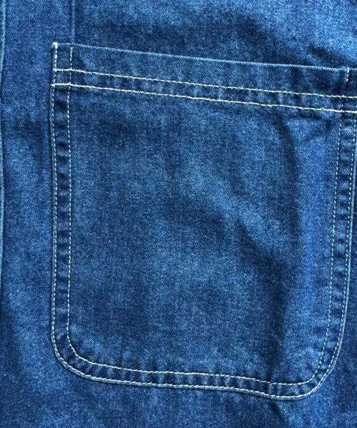 ブラウス シャツ ボタン付きデニム柄シャツ レディース : ZOZOTOWN