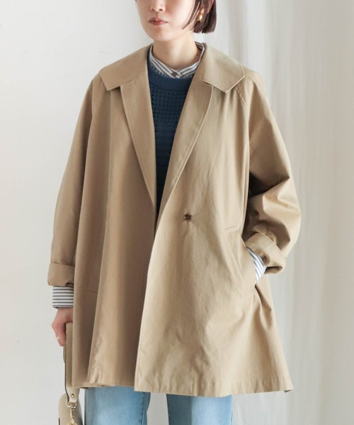 NOMBRE IMPAIR コート アウター 撥水コットンギャバ ショート丈